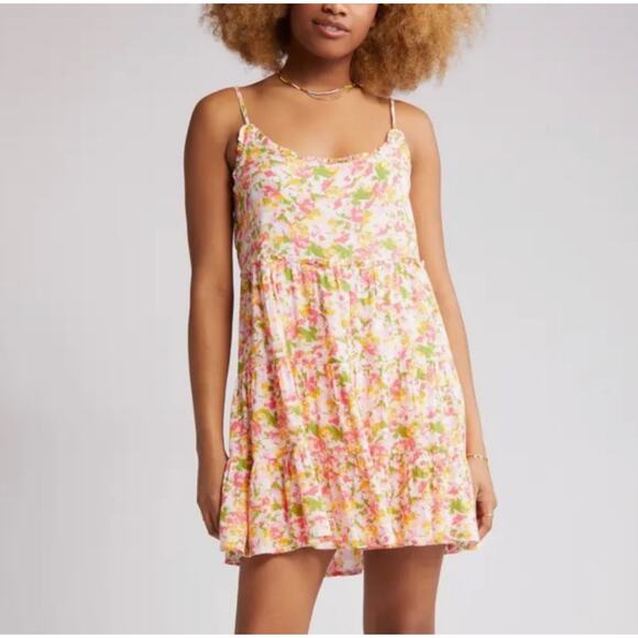 BP Dresses & Skirts - BP Tiered Sundress Floral Pink Green Size‎ XS Cottage Coquette Girly